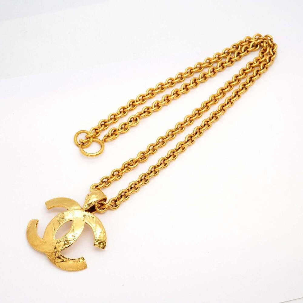 CHANEL Gold Logo Necklace - Picture 3 of 8